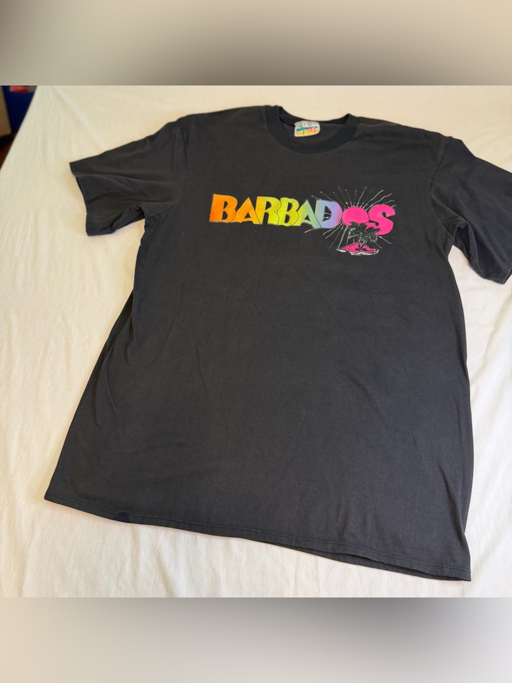 Ripples by Surgan Black T-Shirt with Barbados logo.